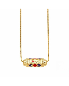 Colorza Retro Devil's Eye Love Copper Plating Necklace