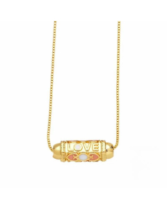 Colorza Retro Devil's Eye Love Copper Plating Necklace