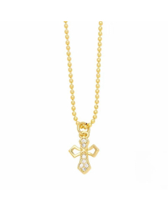 Simple Style Streetwear Cross Angel Heart Shape Titanium Steel Copper Plating Inlay Zircon 18K Gold Plated Pendant Necklace