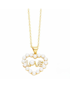 IG Style Tree Heart Shape Copper Zircon Necklace