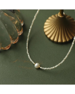 Simple Style Geometric Stainless Steel Freshwater Pearl Plating Necklace