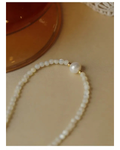 Simple Style Geometric Stainless Steel Freshwater Pearl Plating Necklace