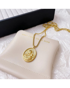 Classic Style Geometric Stainless Steel Titanium Steel Plating Pendant Necklace