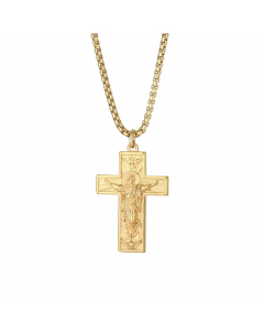Classic Style Cross Stainless Steel Titanium Steel Plating Necklace