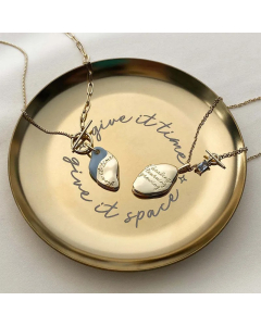 Retro Classic Style Letter Stainless Steel Plating Inlay Carving Artificial Crystal 18K Gold Plated Pendant Necklace