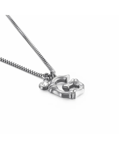 Hip-Hop Simple Style Letter G Titanium Steel Patchwork Pendant Necklace
