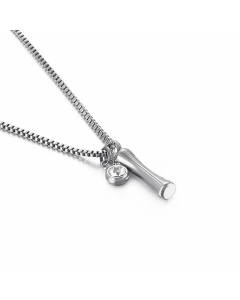 Hip-Hop Simple Style Letter I Titanium Steel Patchwork Pendant Necklace