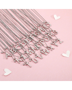Hip-Hop Simple Style Letter Titanium Steel Patchwork Pendant Necklace