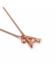 Simple Style Letter A Titanium Steel Patchwork Pendant Necklace