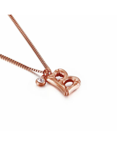 Simple Style Letter B Titanium Steel Patchwork Pendant Necklace