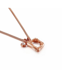 Simple Style Letter D Titanium Steel Patchwork Pendant Necklace