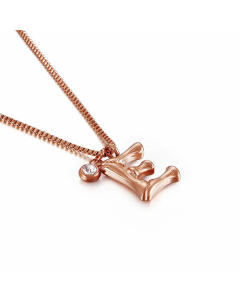 Simple Style Letter E Titanium Steel Patchwork Pendant Necklace
