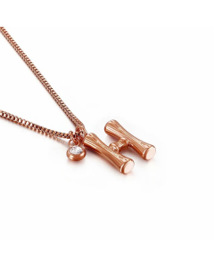 Simple Style Letter H Titanium Steel Patchwork Pendant Necklace