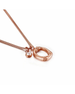 Simple Style Letter O Titanium Steel Patchwork Pendant Necklace