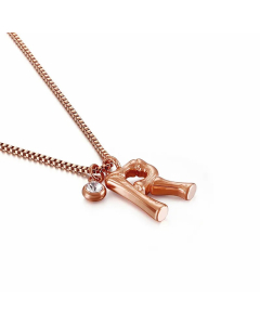 Simple Style Letter R Titanium Steel Patchwork Pendant Necklace