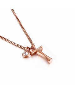 Simple Style Letter T Titanium Steel Patchwork Pendant Necklace