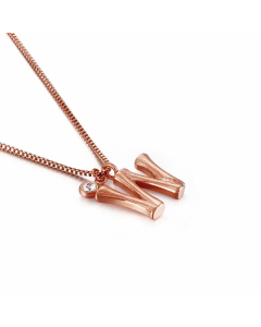 Simple Style Letter W Titanium Steel Patchwork Pendant Necklace