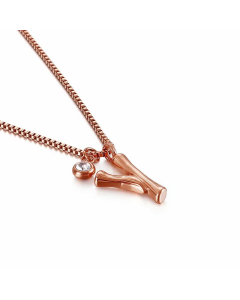 Simple Style Letter Y Titanium Steel Patchwork Pendant Necklace