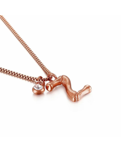Simple Style Letter Z Titanium Steel Patchwork Pendant Necklace