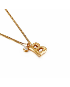 Simple Style Commute Letter B Titanium Steel Patchwork Necklace
