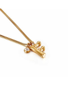Simple Style Commute Letter F Titanium Steel Patchwork Necklace