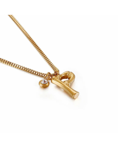 Simple Style Commute Letter P Titanium Steel Patchwork Necklace