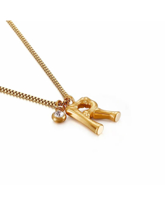 Simple Style Commute Letter R Titanium Steel Patchwork Necklace