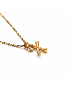 Simple Style Commute Letter X Titanium Steel Patchwork Necklace