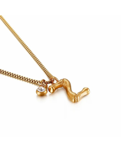 Simple Style Commute Letter Z Titanium Steel Patchwork Necklace
