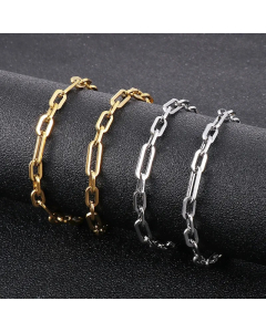 Hip-Hop Rock Solid Color Stainless Steel Patchwork Necklace_colorza_1