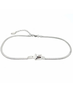 Vintage Style Round Titanium Steel Toggle Polishing Necklace