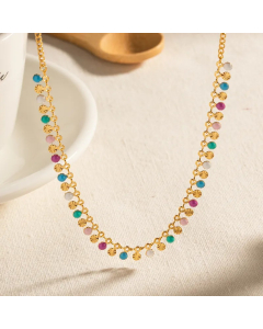 Modern Style Tassel Stainless Steel Plating 18K Gold Plated Necklace
