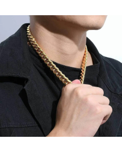 Hip-Hop Geometric Stainless Steel Plating Necklace