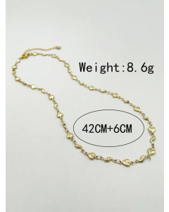 Simple Style Commute Heart Shape Stainless Steel Polishing Plating Gold Plated Necklace