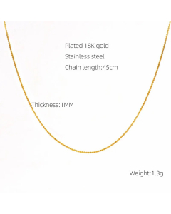 Basic Geometric Stainless Steel Plating 18K Gold Plated Necklace