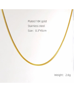 Basic Geometric Stainless Steel Plating 18K Gold Plated Necklace