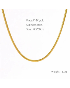 Basic Geometric Stainless Steel Plating 18K Gold Plated Necklace