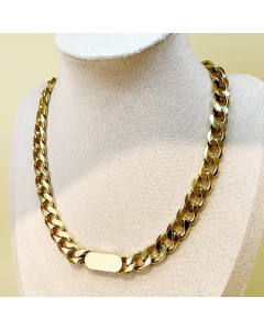 Hip-Hop Geometric Stainless Steel Plating Gold Plated Necklace_colorza_3