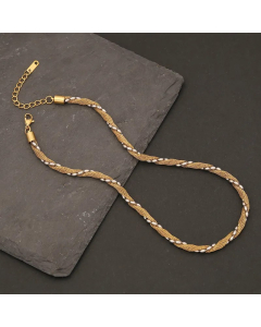 Hip-Hop Vintage Style Solid Color Stainless Steel Plating Gold Plated Necklace