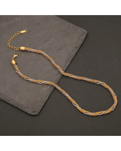 Hip-Hop Vintage Style Solid Color Stainless Steel Plating Gold Plated Necklace