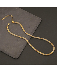 Hip-Hop Vintage Style Solid Color Stainless Steel Plating Gold Plated Necklace