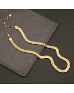 Hip-Hop Vintage Style Solid Color Stainless Steel Plating Gold Plated Necklace