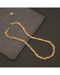 Hip-Hop Vintage Style Solid Color Stainless Steel Plating Gold Plated Necklace
