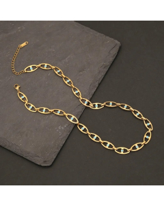 Hip-Hop Vintage Style Solid Color Stainless Steel Plating Gold Plated Necklace