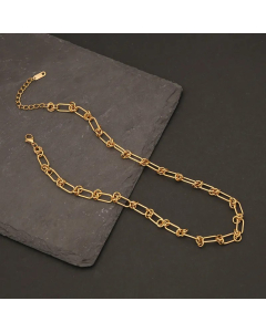 Hip-Hop Vintage Style Solid Color Stainless Steel Plating Gold Plated Necklace