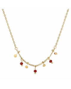 Casual Vintage Style Round Titanium Steel Plating 14K Gold Plated Pendant Necklace