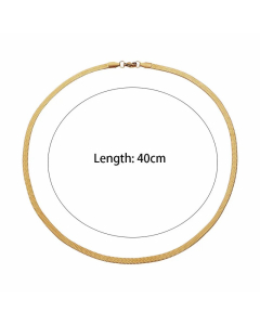 Simple Style Solid Color Stainless Steel Plating 18K Gold Plated Necklace