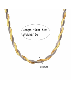 Simple Style Solid Color Stainless Steel Plating 18K Gold Plated Necklace
