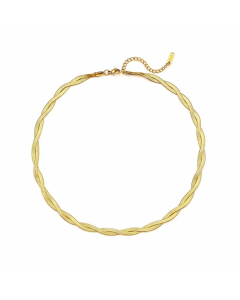 Simple Style Solid Color Stainless Steel Plating 18K Gold Plated Necklace