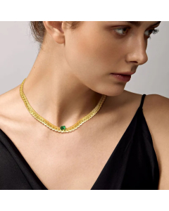 IG Style Simple Style Heart Shape Stainless Steel Plating Inlay Zircon 18K Gold Plated Necklace
